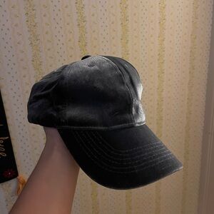 Grey Velvet Cap